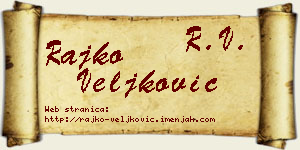 Rajko Veljković vizit kartica